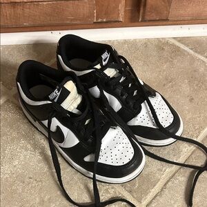 Nike Dunk Low Big Kids' Shoes Black and White